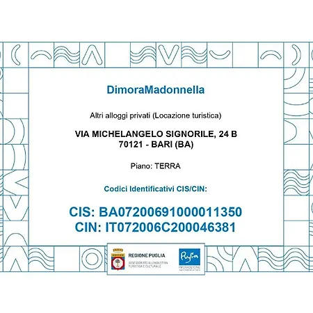Appartamento Dimoramadonnella Bari